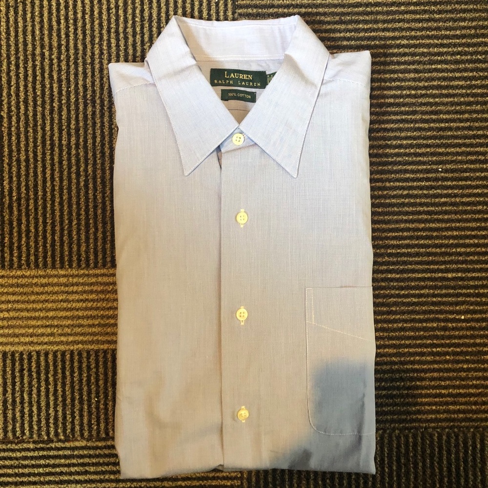 Ralph Lauren light blue linen weave dress shirt.